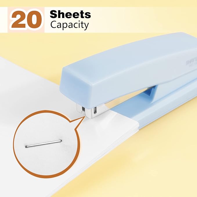 Tamaki Stapler, Office Stapler, Small Staplers for Desk, Blue