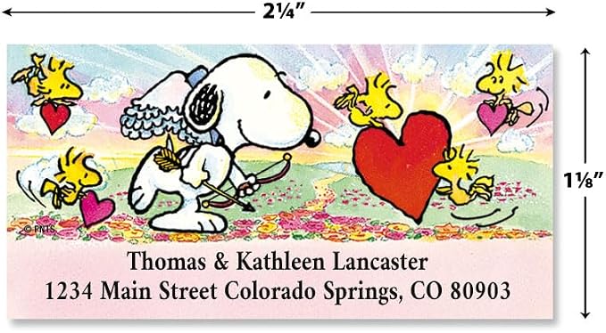 Colorful Images Peanuts Return Address Mailing Labels | Year Round , 144 Count, Self-Adhesive on Flat-Sheets, Customize with Name & Shipping Address