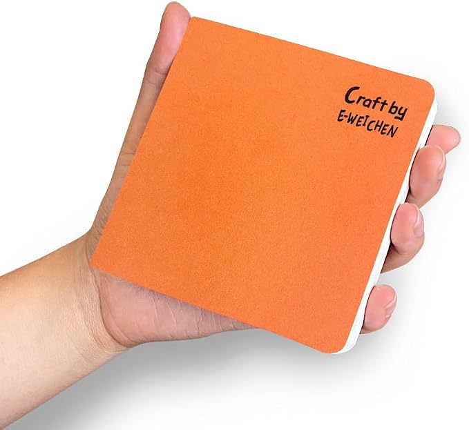Watercolor Paper Sketchbook,3.9x3.9 Inch Mini Mixed Media Notebook,140lb/300gsm Artist Heavyweight Paper,30 Sheets Small Travel Drawing Journal for Adults,Painting,Watercolors,Art Supplies,Orange