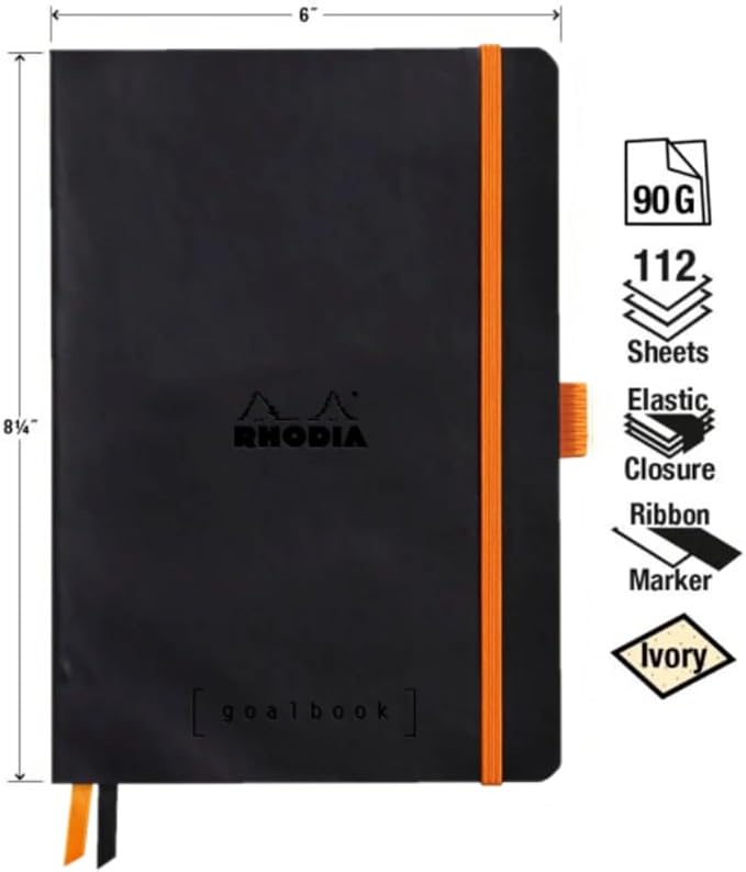 Rhodia Goalbook Journal, A5, Dotted - Black (117742C)