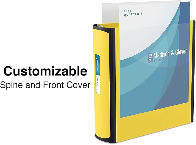 Staples Better Binder, 2" Heavy‑Duty D‑Ring 3‑Ring Binder, Yellow, Reinforced Spine, 540‑Sheet Capacity, Durable for School, Office, Filing & Presentations, 2‑Pack