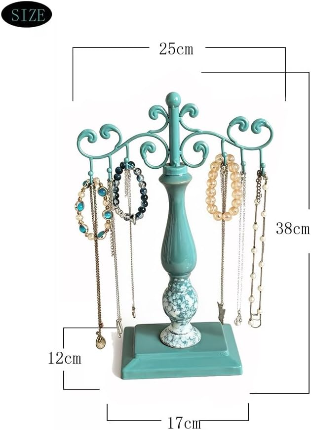 Jewelry Holder Vintage Ceramic Iron Jewelry Stand Desktop | For Vanity Accessories Display