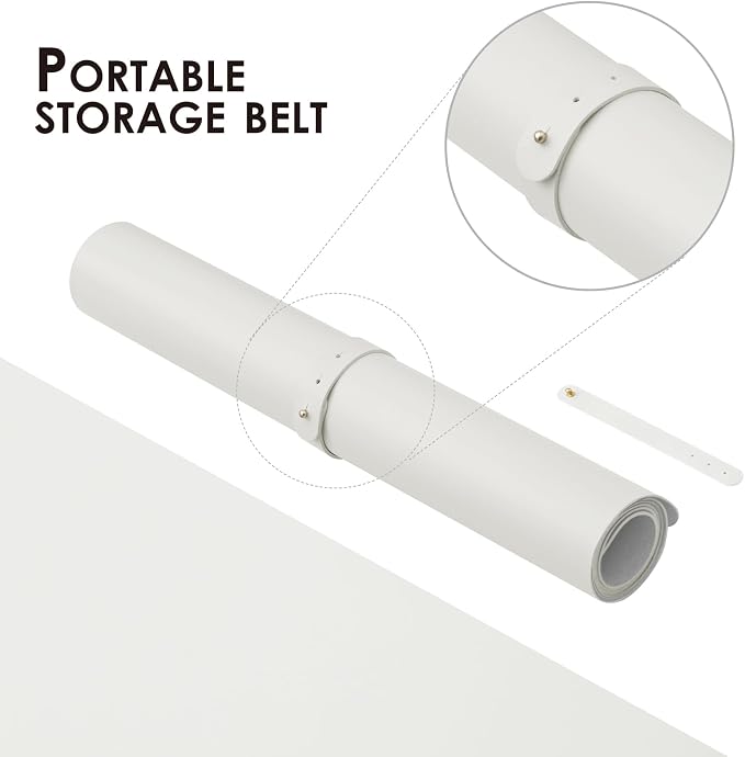 Large Desk Mat - 47.2"x 17" Non-Slip PU Desk Pad for Office and Home - Ideal for Large Mouse Pad and Desk Mats on Top of Desks(White)