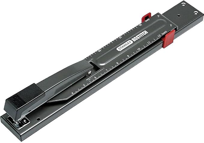 Bostitch Office Anti-Jam Long Reach Stapler, 20 Sheet Capacity, Adjustable, Durable, Black