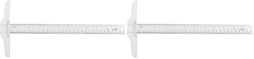 Westcott ‎JR-12 Small Plastic T-Square for Drawing, DIY, Crafts, 12In/30cm (Pack of 2)