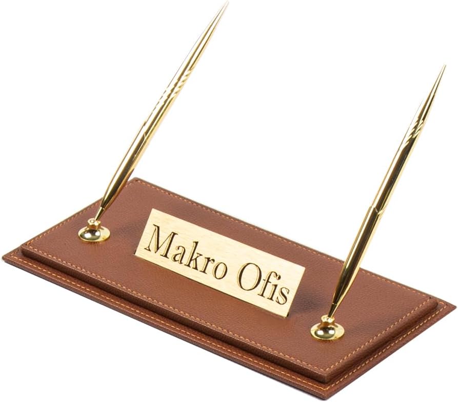 Venus Bonded Leather Executive Desk Set – 12-Piece Luxury Desk Organizer with Desk Pad, Mouse Pad, Name Plate, Pens & Office Accessories (5 Color Options)