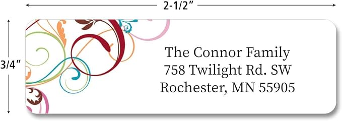 Colorful Images Rolled Personalized Return Address Labels | Fatasia, 500 Count, Self-Adhesive, With Dispenser , Customize with Name & Shipping Address