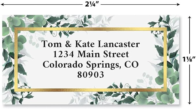 Colorful Images Return Address Labels, Set of 144 | Lux Florals Foil , 144 Count, Self-Adhesive on Flat-Sheet Labels, Customize with Name & Shipping Addres
