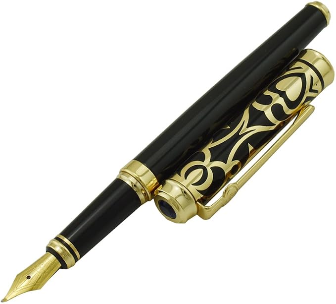Lanxivi Duke Sapphire Fude Pen Calligraphy Fountain Pen Fine to Broad Size for Signature and Art Drawing