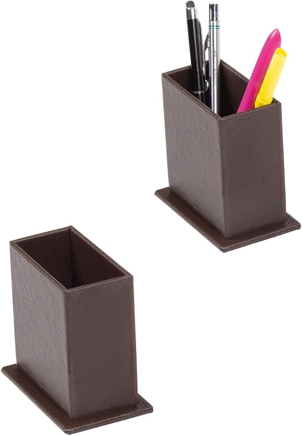 Galaxy Bonded Leather Executive Desk Set – 12-Piece Luxury Desk Organizer with Desk Pads, Double Document Rack, Name Plate, Pens & Office Accessories