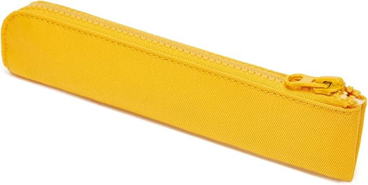 Slim Pencil Case Small Pencil Pouch Pen Case (Yellow/OF)
