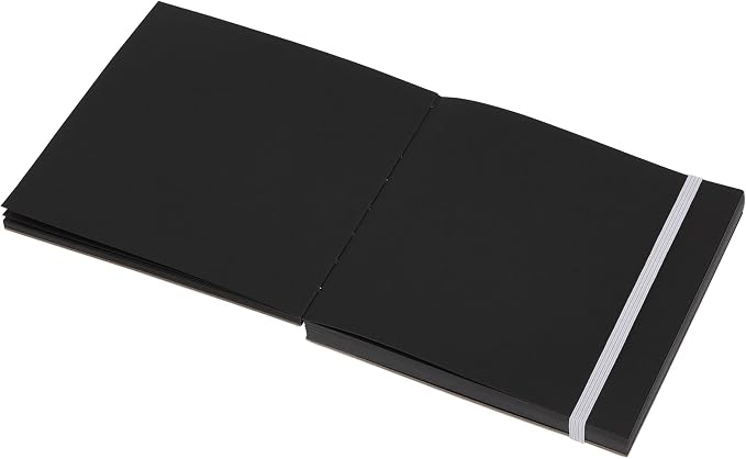 SoHo Urban Artist Brick Sketchbook Journals for Sketching, Drawing, Colored Pencils, Graphite, and More - Black 5.5"x5.5" (150 GSM, 80 Sheets) - 2 Pack
