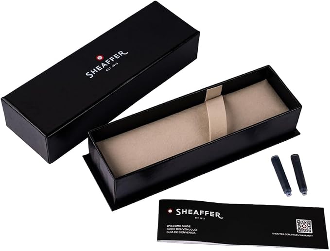 Sheaffer VFM Strobe Silver Fountain Pen with Chrome Trim and Medium Nib