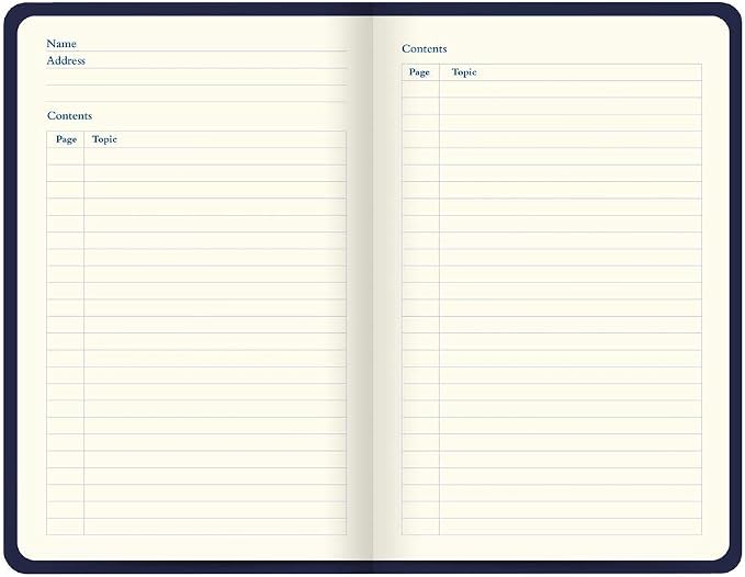 Letts Icon Book Notebook, Cream Paper, 240 Pages, 7.625 x 5 x 0.5 Inches, Navy (B090116)