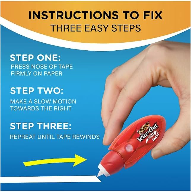 EZ Correct & Mini Twist Grip Correction Tapes by BIC