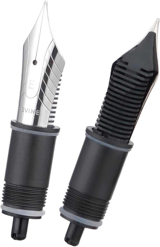 Set of 2 Number 8 Fountain Pen Replacement Extra Fine Nibs - Compatible with C2000, V800 and C80- Silver
