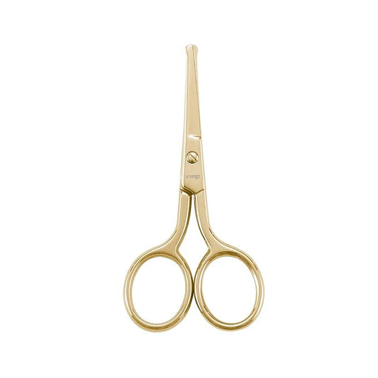 LIVINGO Professional Nose Hair Scissors Rounded Tip Stainless Steel | Straight Blade Design, Precision Grooming Tool, Beard Ear Facial Hair Trimming for Men Women