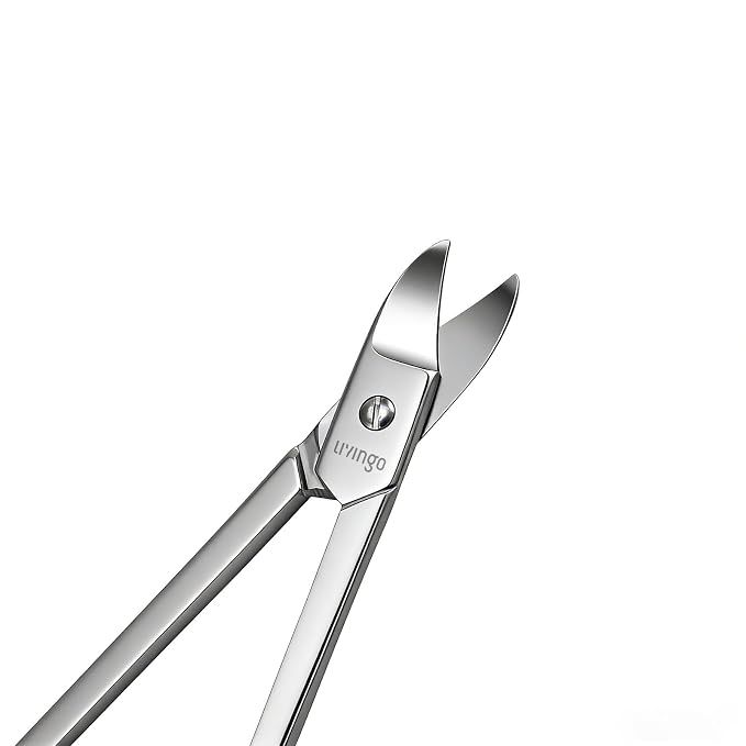 LIVINGO Toenail Nail Scissors Long Handle Stainless Steel | Sharp Cutting Edge, Thick Hard Nail Trimming, Manicure Pedicure Tool, Comfortable Grip for Men Women