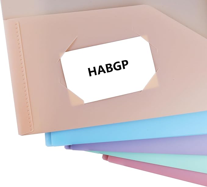 2 Pocket Folder with Prongs (15 Pack, Pastel), Plastic Folders with Pockets | Pastel Colors, Business Card Holder, Fit Letter Size, Organizing Papers, in School, Office, Business