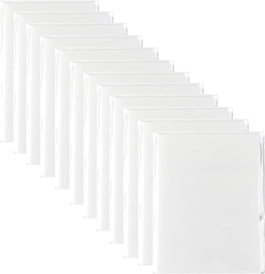 600 Pcs Transparent Sticky Notes Pad, 12 Packs Clear Sticky Notes for Books Message Reminder, Waterproof self-Adhesive Translucent Sticky Notes 3x2 Inch