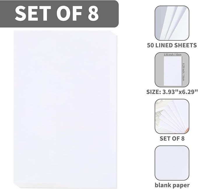 QiCheng Note Pads Memo Pads Small Notepad 50 Sheets 4X6 note pad Scratch Pads for Writing Blank Scratch Pads (8)
