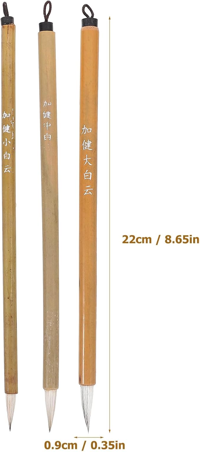 LALAFINA 6pcs Chinese Calligraphy Brushes Writing Painting Brushes Art Sumi Brush for Professional Beginner, Large Medium Small Sizes