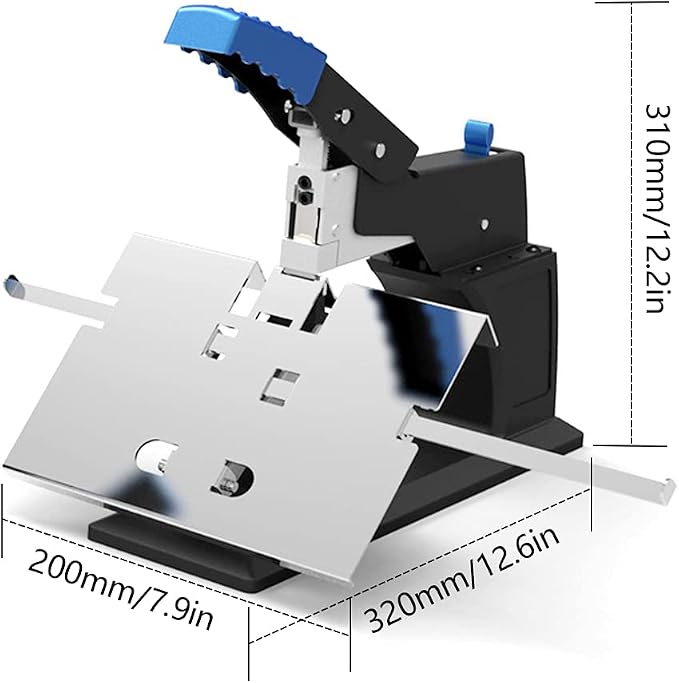 Heavy Duty Flat and Saddle Stitch Stapler with 3000 Staples, Desktop Office Manual Book Binding Machine, Adjustable Design, Max. Thickness 6.5mm