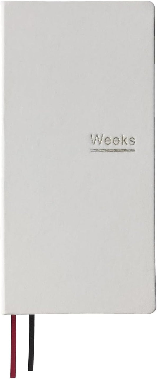 Undated Weekly Planner Notebook Pocket Organizer Appointment Book Journal Notebook A6 Week Plan Notepad (White)