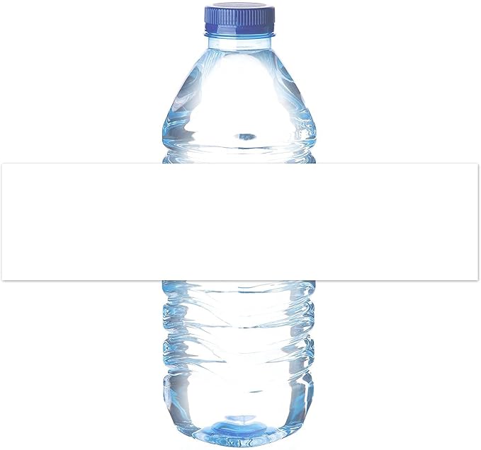 Mr-Label 8.11"×2" Waterproof Matte White Water Bottle Labels – for Inkjet/Laser Printer – Self-Adhesive Wraparound - for Wedding|Baby Shower|Corporate Event (100 Sheets Total 500 Labels)