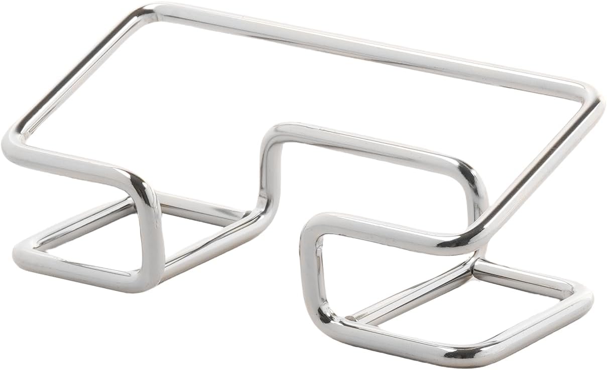 Business Card Holder for Desk, Cute Metal Card Organizers and Office Desk Accessories for Men and Women (Silver)