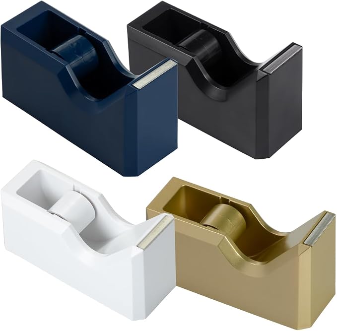 JAM PAPER Colorful Desk Tape Dispensers - Assorted Business Colors - 4/Pack