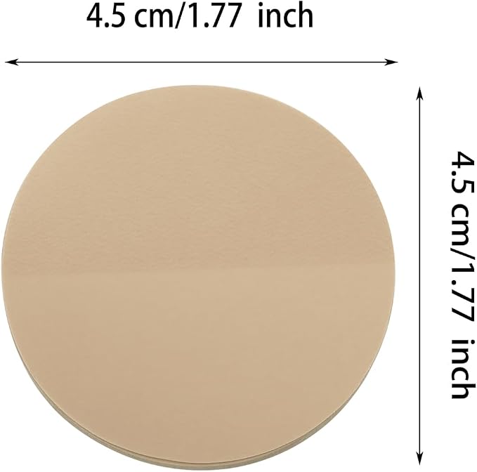 ONLYKXY 4 Pack Round Clear Sticky Notes 1.77inch Waterproof Self-Stick Book Tabs 200 Sheets PET Markers Sticky Notes Pad Index Sticker (Brown)