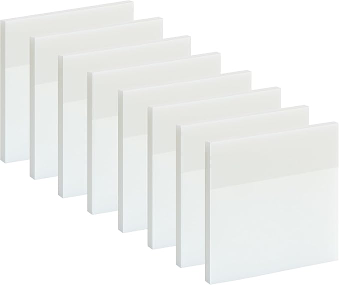 YOUDEFUL Transparent Sticky Notes, 3"x3" Self-Adhesive Translucent Clear See Through Sticky Notes for Planner Office School College Teacher Student Supplies