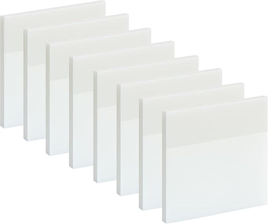 YOUDEFUL Transparent Sticky Notes, 3"x3" Self-Adhesive Translucent Clear See Through Sticky Notes for Planner Office School College Teacher Student Supplies