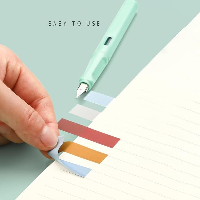 ELII 600 Pcs Index Tabs Page Markers,Transparent Sticky Notes,Book Tabs | Writable and Repositionable StickyTabs,Page Tabs,Morandi Sticky Note,Bible Study,Planning,Safety Material,Transparent
