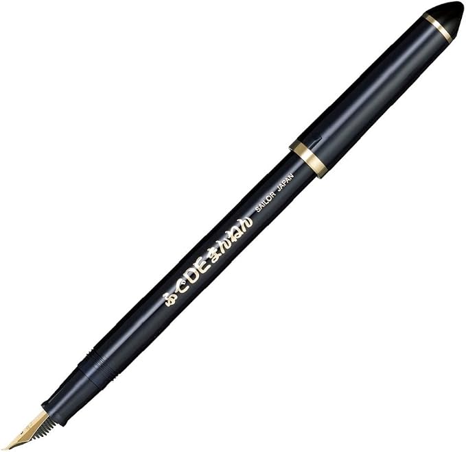 Sailor Fude De Mannen - Stroke Style Calligraphy Fountain Pen - Navy Blue - Nib Angle 40 Degrees (11-0127-740)