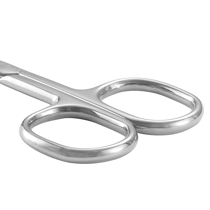 LIVINGO Premium Nail Scissors Stainless Steel Curved Manicure Cuticle Tool | Sharp Pointed Tip, Multi-purpose Beauty Grooming, Pedicure, Toenail, Eyebrow Eyelash Dry Skin Trimming