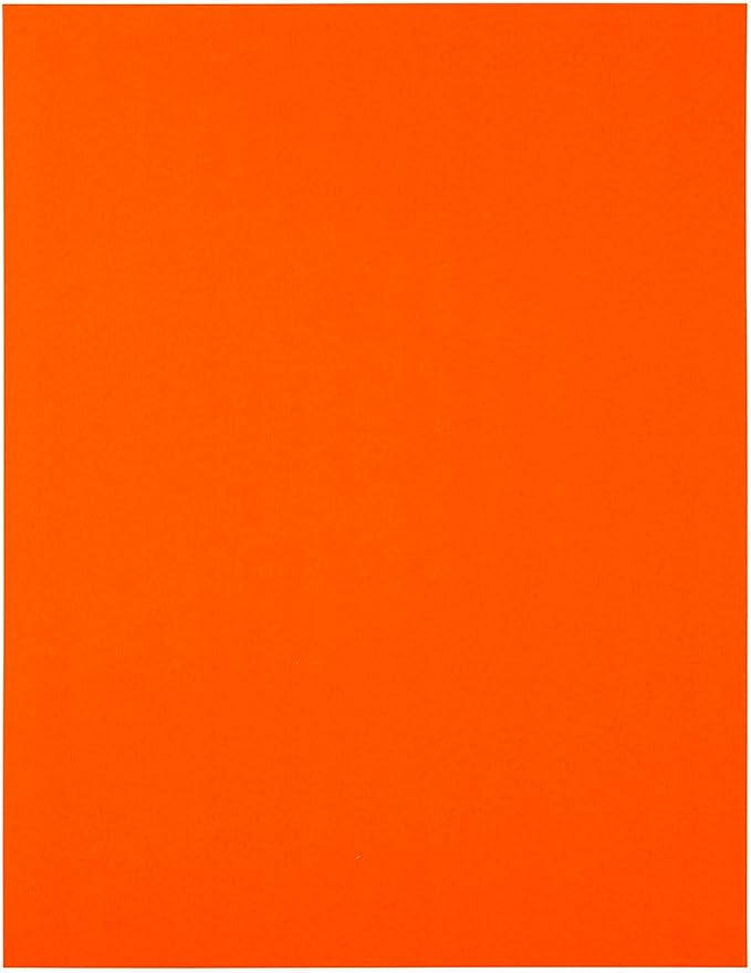 JAM PAPER Full Sheet Shipping Labels - Printable Sticker Paper - 8 1/2 x 11 - Neon Deep Red/Orange - 10 Full Pages/Pack