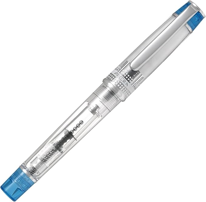 Iro-Ai Pilot Fountain Pen Transparent Light Blue Fine Point P-FPR-1-TLB-F With Original Stylus Ballpoint Touch Pen