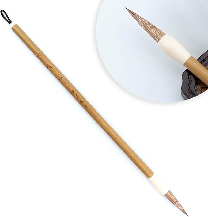 Chinese Calligraphy Brush, Weasel Hair Chinese Brushes, Calligraphy Sumi Brush for font 2-6cm, Seal/Clerical/Regular/Running/Cursive Script, Japanese Kanji. QingYi Small 1pc