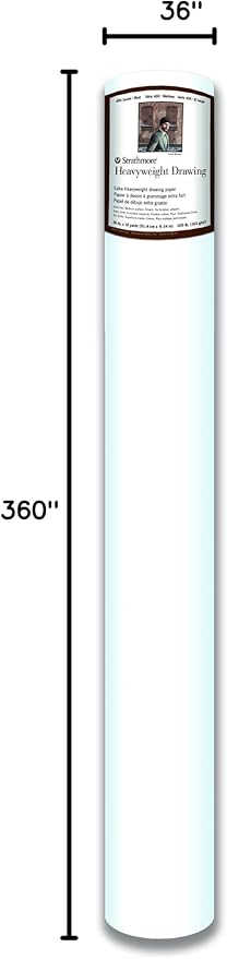Strathmore (401-36 400 Series Drawing Roll, 100 lb. Medium Surface, 36" x10 Yards