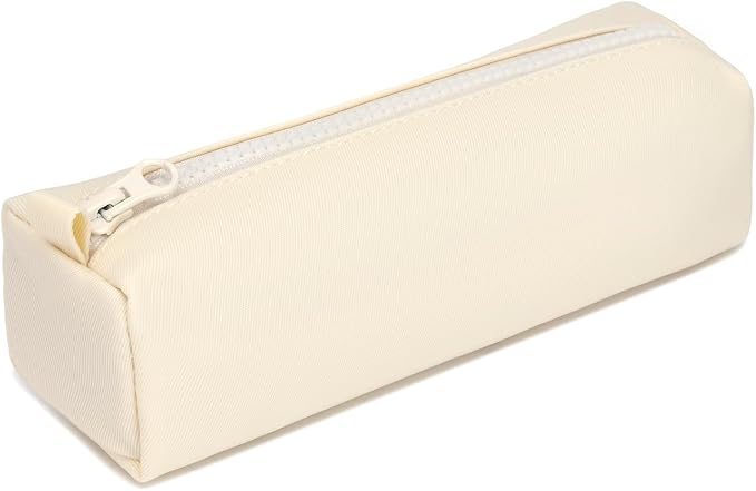 Pencil Case Lightweight and Durable Ideal Pencil Pouch for School and Office Supplies (Cream,Oxford)