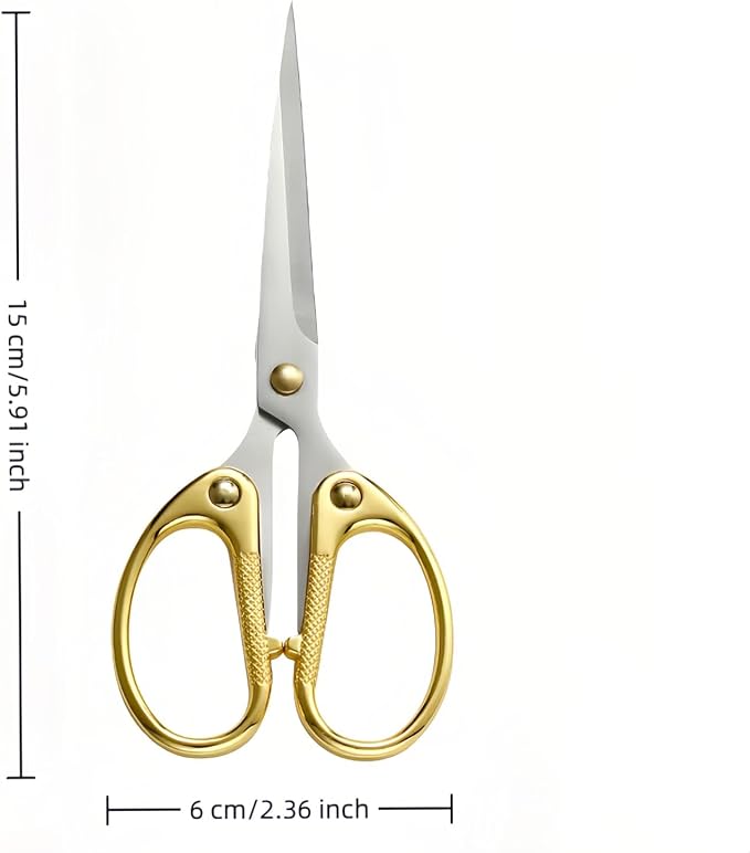 6.3 "Stainless Steel Office Scissors - Durable Multi-Purpose Shears for Home, School, Crafting & Office Use, Ergonomic Ambidextrous Design with Sharp Blades