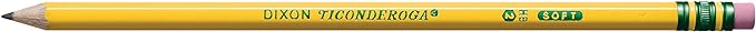 Ticonderoga Wood-Cased Pencils, Pre-Sharpened, #2 HB Soft, Yellow, 30 Count