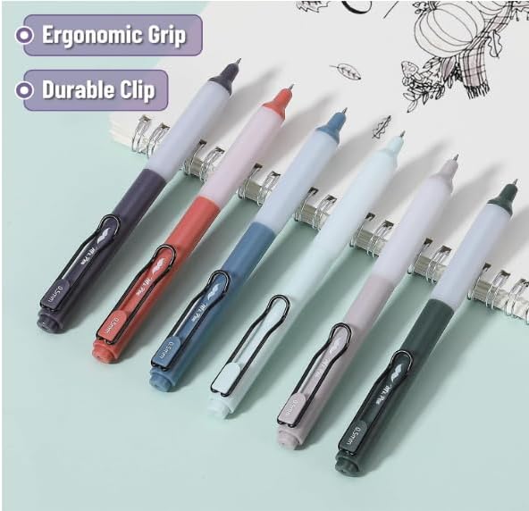 Mr. Pen- Retractable Gel Pens, 18 Pack, Black Ink, Vintage & Pastel Barrels | Fine Point 0.5 mm, Fast Dry, Smooth Writing, Cute Pens for Drawing, Writing Planner and School Supplies