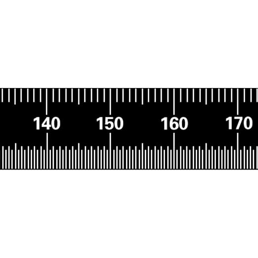 PEC Tools 12"/300mm Flexible Metal Ruler, Stainless Steel Machinist Rule with Black Chrome Finish, High Contrast, English & Metric Graduation (1/32", 1/64", 0.5mm, 1.0mm), Easy to Read, Made in USA