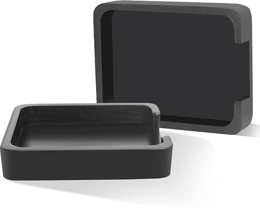 2 PCS 4x6 Memo Holder for Desk Paper Holder Black Wooden Memo Organizer for Desk Paper Tray Index Card Holder Fits 4 x 6 Index Card Cardstock Pads Note for Office School