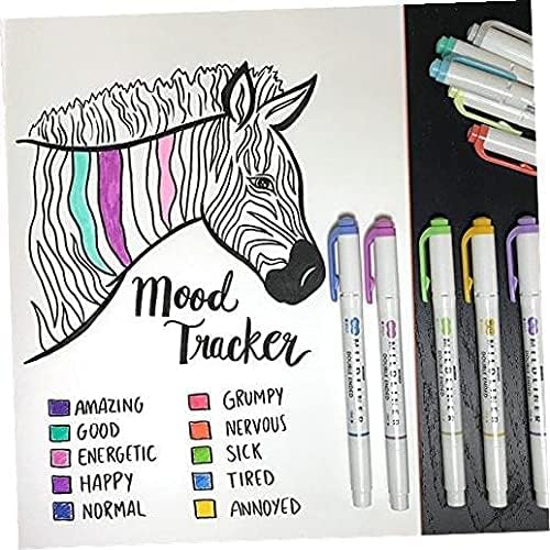 Zebra Pen Mildliner Double Ended Highlighter Set, Broad and Fine Point Tips, Assorted Ink Colors (Pack of 6, 90 Count Total)
