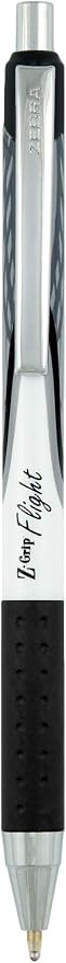 Zebra Pen Z-Grip Flight Retractable Ballpoint Pen, Bold Point 1.2mm, Assorted Ink Colors, School Supplies, Teacher Supplies, and Office Supplies, Smooth Writing, Quick-Drying, 10-Pack (21901)