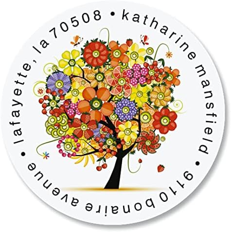 Colorful Images Floral Return Address Labels | Blooming Tree, 144 Count, Self-Adhesive on on Flat-Sheet, Labels, Labels, Customize with Name & Shipping Address